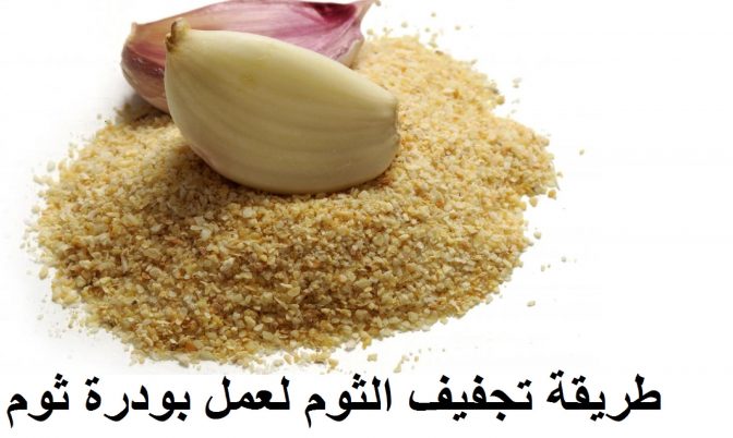 طريقة تجفيف البصلة والثومة بودرة