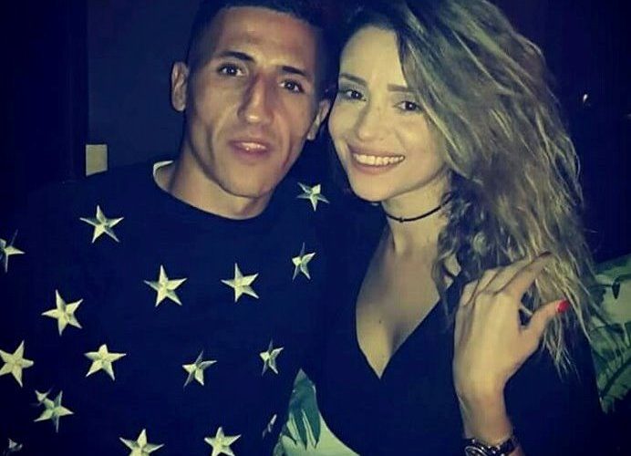 صورة..أحلام الزعيمي رفقة لاعب المنتخب الوطني فيصل الفجر