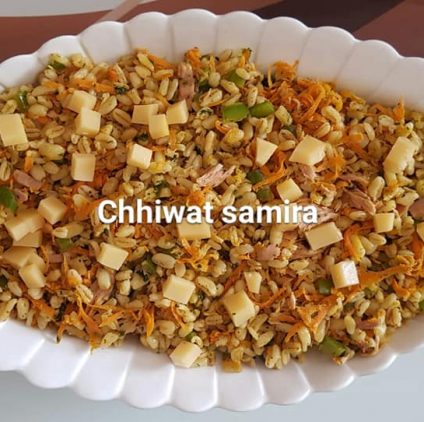 سلطة القمح بالجبن رائعة و صحية