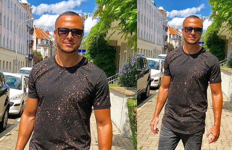 هشام مسرار بصحبة ابنه حديث الولادة « أصيل » (صورة)