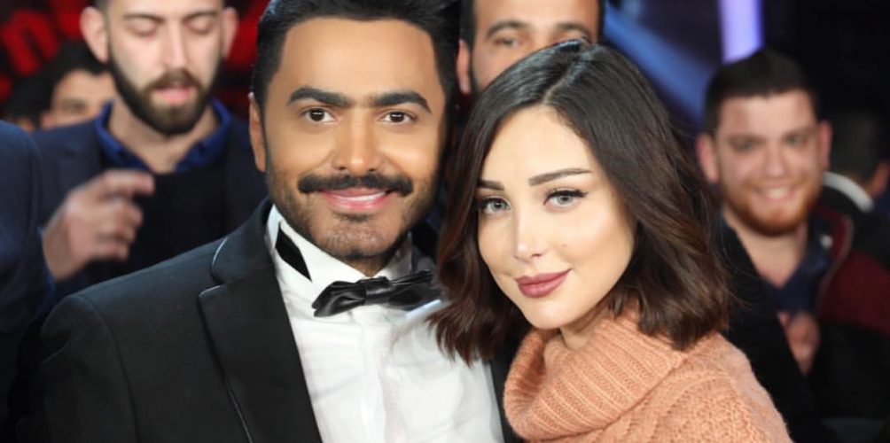 بسمة بوسيل و تامر حسني يستقبلان مولودهما الثالث « آدم »