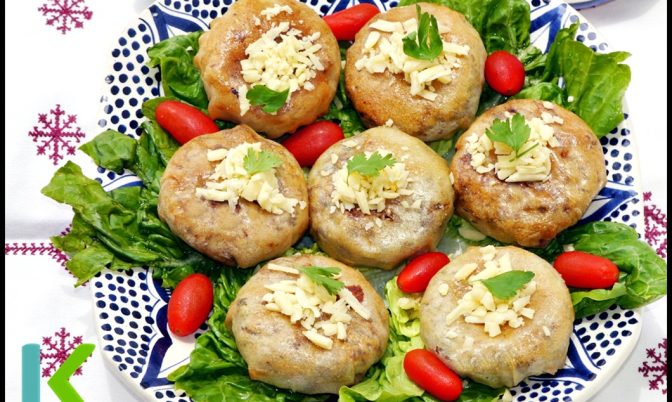 بسيطلات بالكفتة والزنجلان لذاذ بمذاق جد مميز