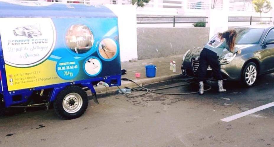 تحدت البطالة بطريقة مبتكرة.. لمياء علوشي شابة مغربية تعمل في عربة « لافاج » متنقلة