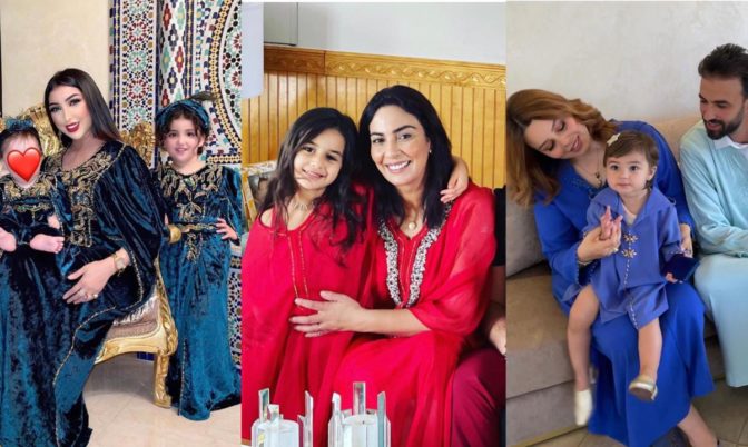 في عيد الفطر.. مشاهير يخطفون الأنظار بإطلالات متشابهة رفقة أطفالهم (صور)