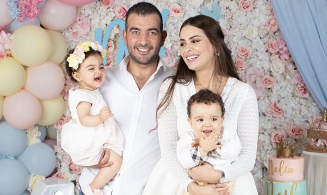 بصورة عائلية.. صفاء حبيركو تحتفل بعيد ميلاد توأمها نليا ونايل الأول
