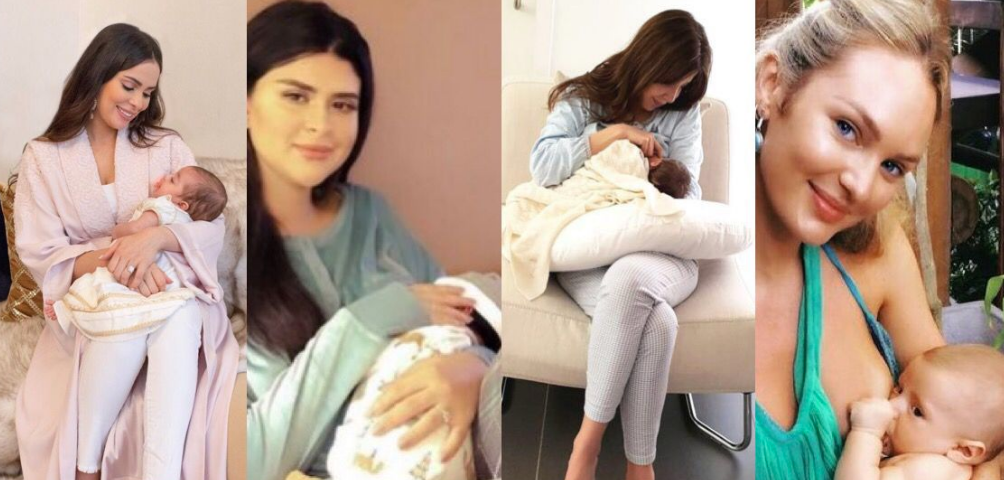 أقوى رابط بين الأم وطفلها.. نجمات يدعمن الرضاعة الطبيعية