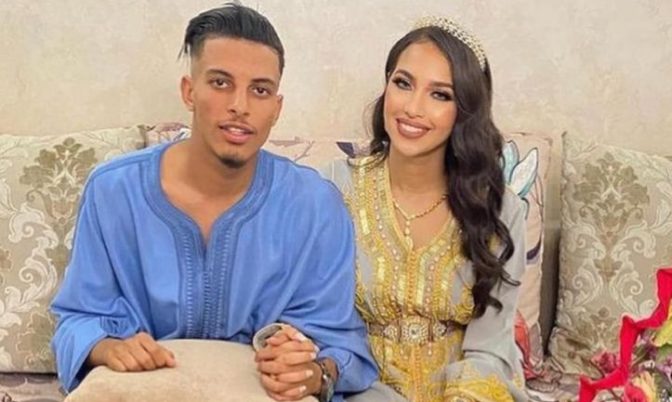 (في حفل عائلي.. اللاعب المغربي أوناحي يدخل القفص الذهبي (صور