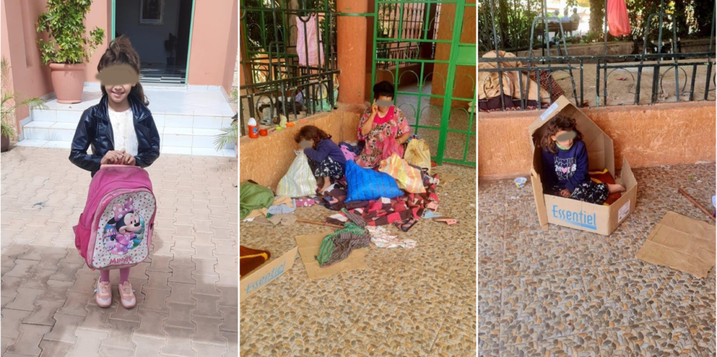 من أحضان الشارع إلى المدرسة.. قصة مؤثرة لطفلة عاشت لسنوات في « كرتونة » في الشارع رفقة والدتها