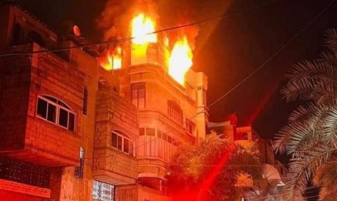 معظمهم أطفال.. وفاة 21 فلسطينيا إثر حريق مأساوي