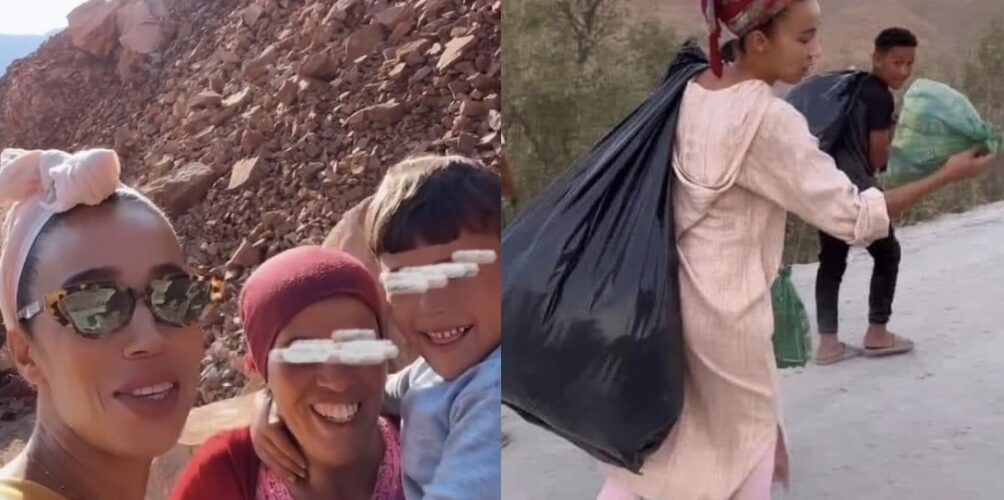 لقبوها بـ »صانعة السعادة ».. ميمي ترسم الابتسامة على وجوه مغاربة في عز أزمة الزلزال (صور)