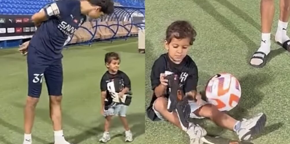 بعفويته.. ابن ياسين بونو يخطف الأنظار من جديد (فيديو)