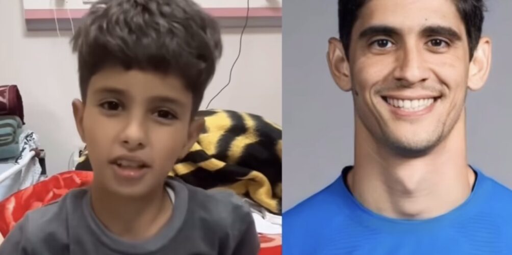 التواضع والقلب لبيض.. ياسين بونو يحقق حلم طفل فلسطيني بُترت قدمه (فيديو)